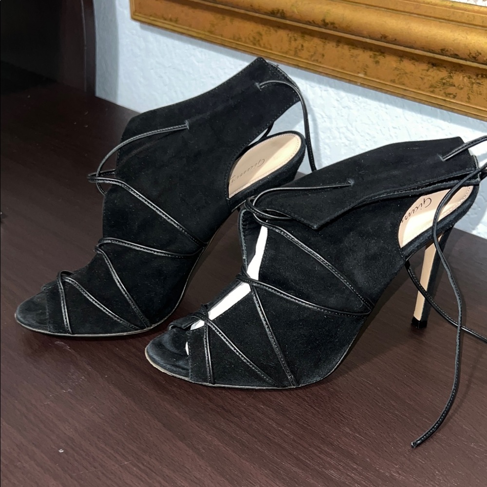Gianvito Rossi Black Suede Heels